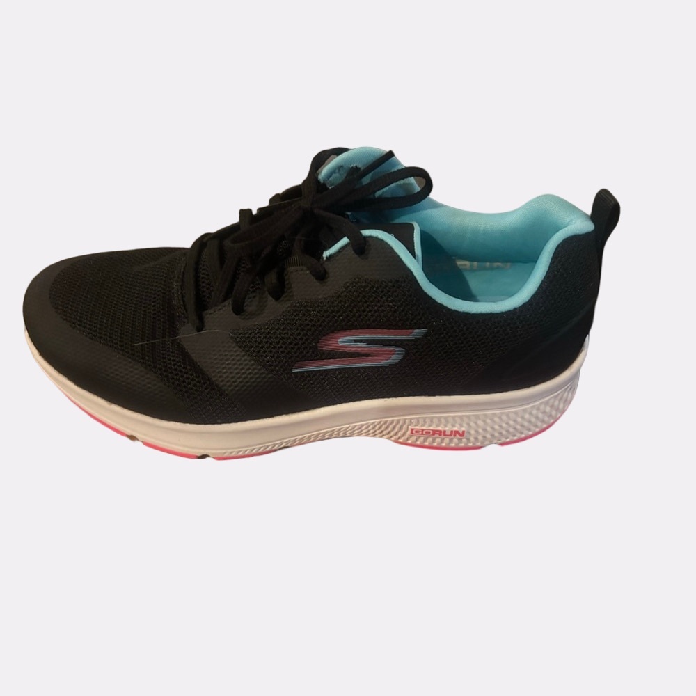 New in box. Women's Skechers Go Run Consistent Black and Pink Sneakers Size 9.5